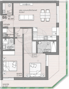 Apartamento T2 à venda em Matosinhos